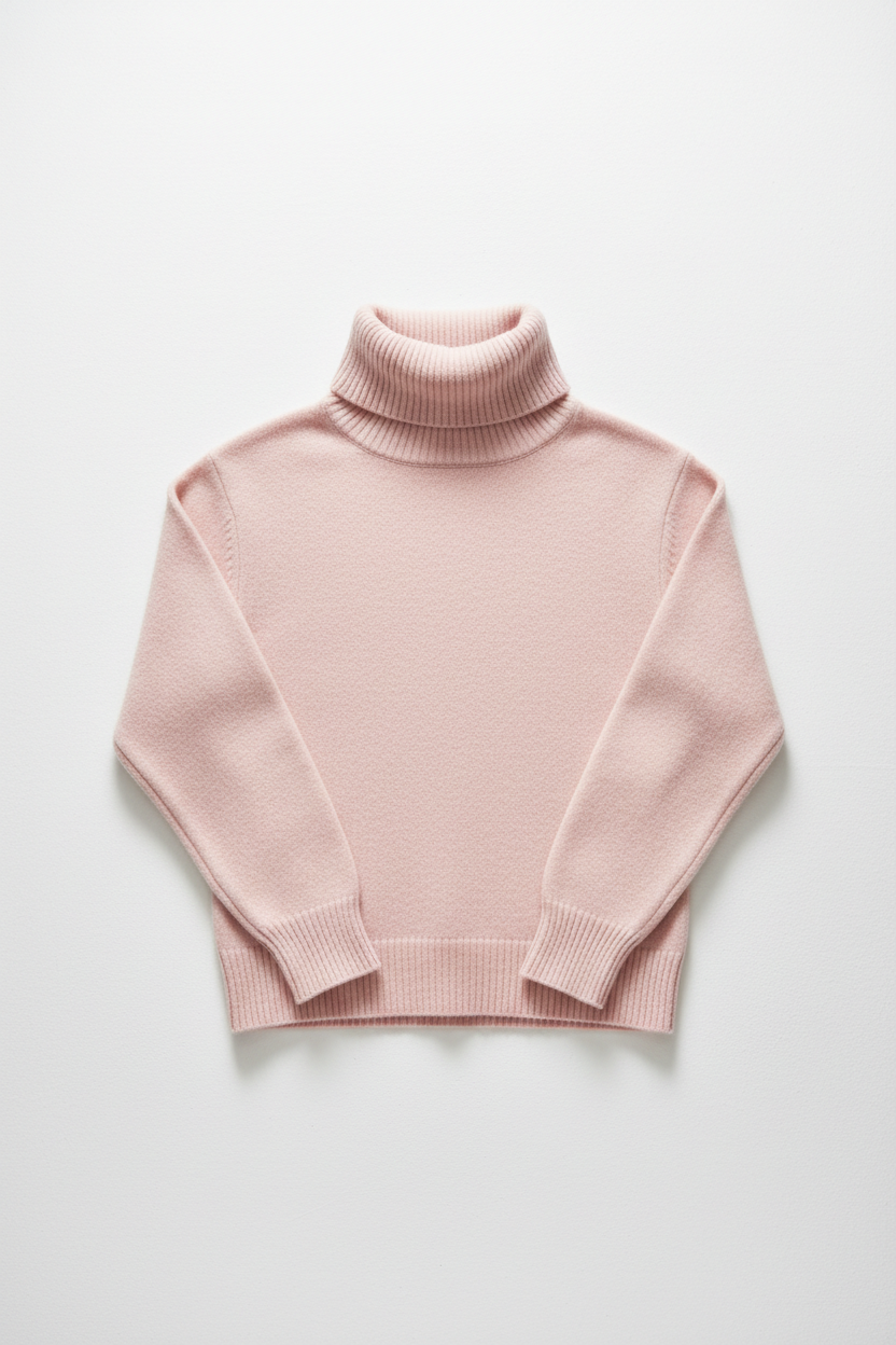 Turtleneck Sweater in light pink