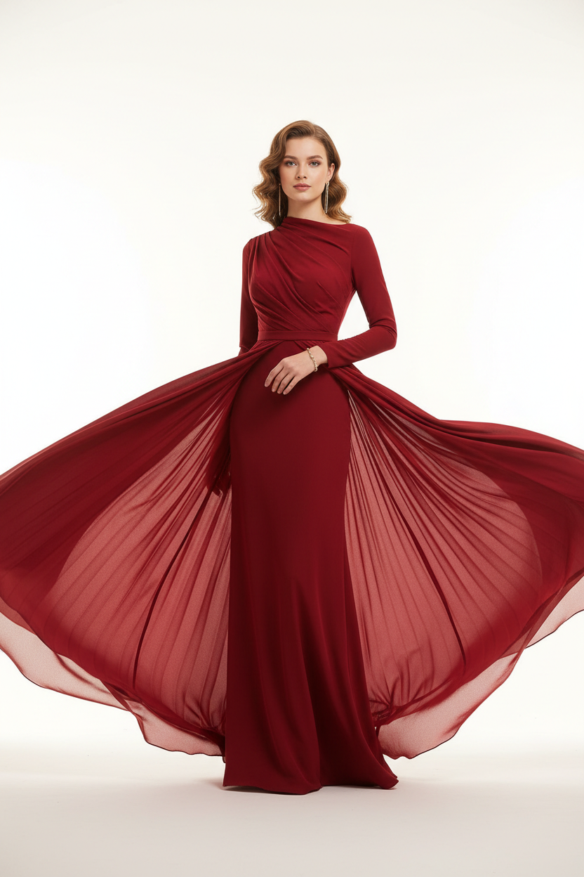 Radiant Elegance Luxury Slim-Fit Long Dress